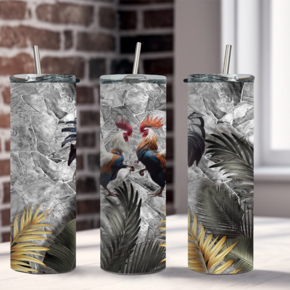 Chicken Fight Stainless Steel Tumbler